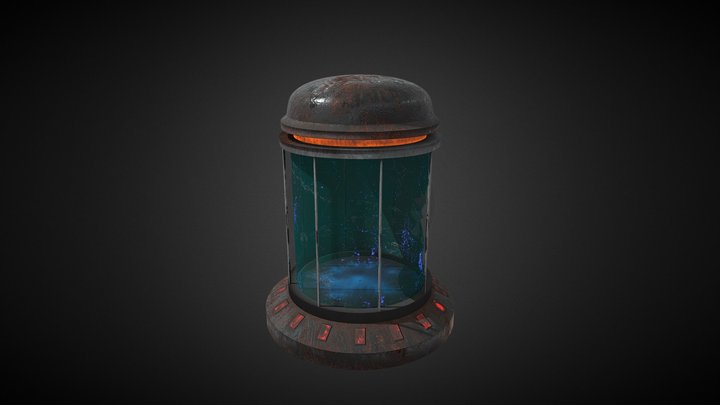 Sci-Fi Cryo Cabsule 3D Model