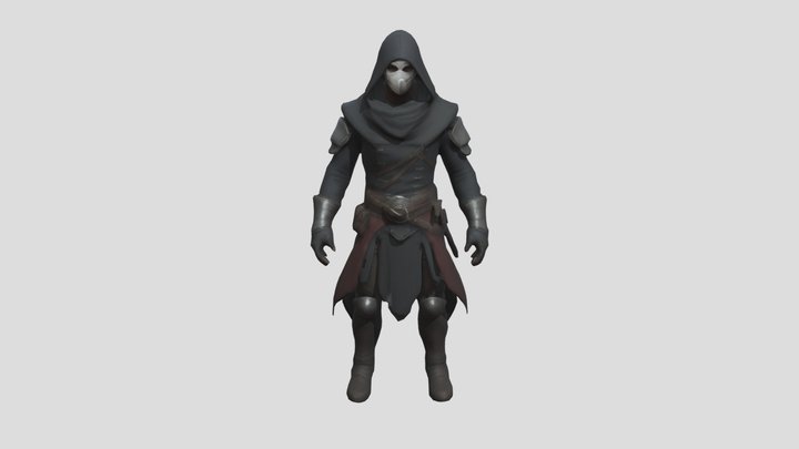 Assassin male human masked dnd 3D Model