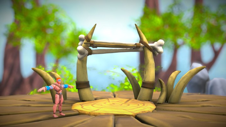 Fighting Game Enviroment 3D Model