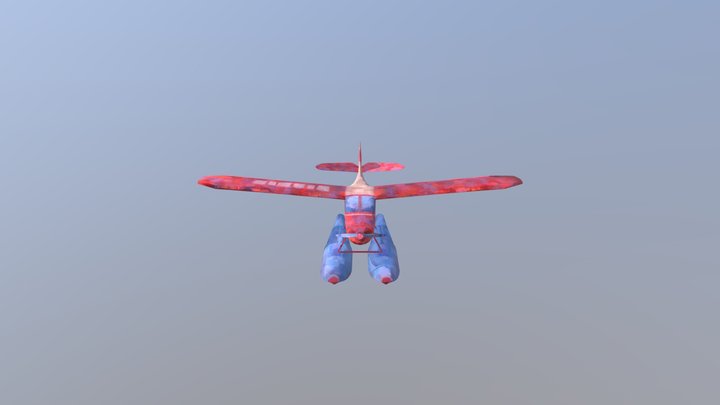 Seaplane with hand-painted normal map 3D Model