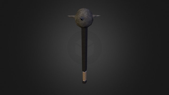 Lowpoly mace 100 faces 3D Model