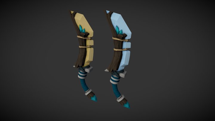 Hand Painted Daggers 3D Model