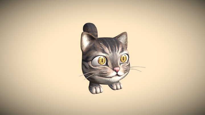 Cute Monster Cat (Bakeneko) 3D Model