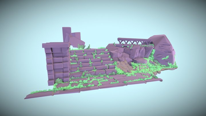 Stairs from Baldur's Gate 3 act III 3D Model