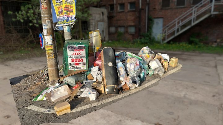 3D Scan of Trashes on the road of korea 3D Model