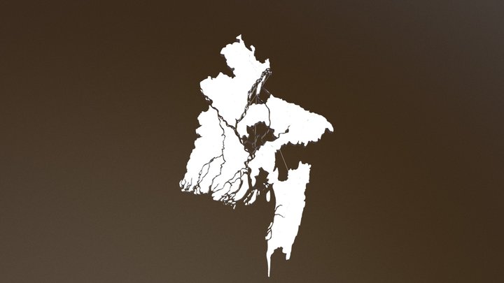 Bangladesh Map 3d 3D Model