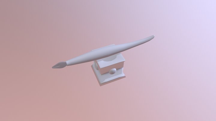 O Diário de Bacamarte - Objeto Pena 3D Model