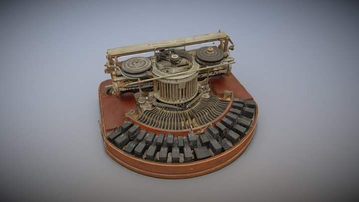 Antique Typewriter 3D Model