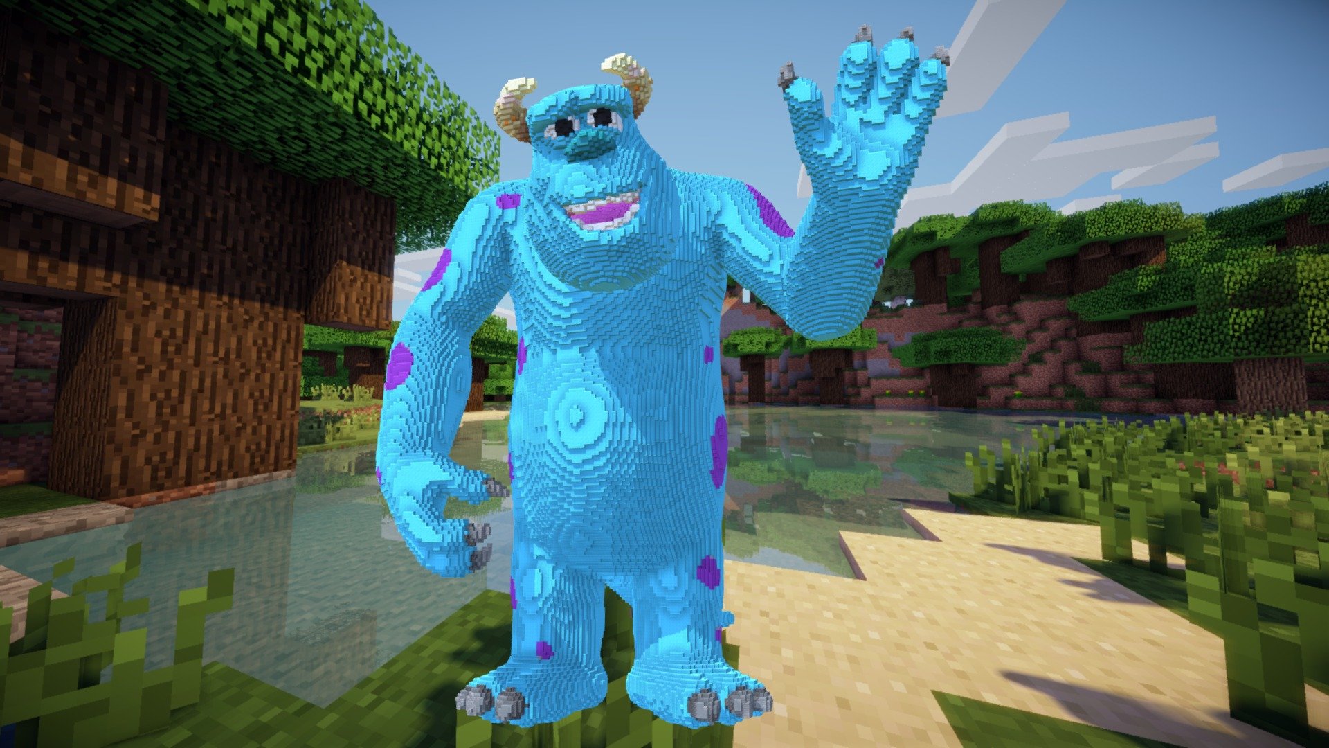Minecraft Monsters Inc, Sully Build Schematic