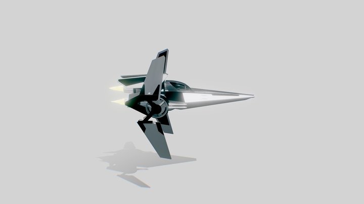 Textured V-wing 2 3D Model