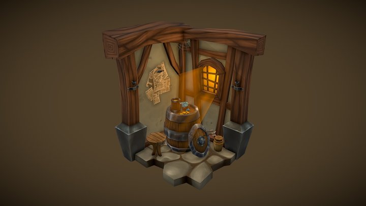 handpainted__Knight'sRoom 3D Model