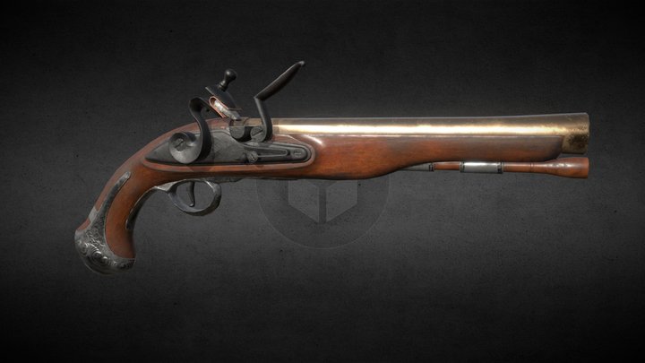 Flintlock Pistol 3D Model