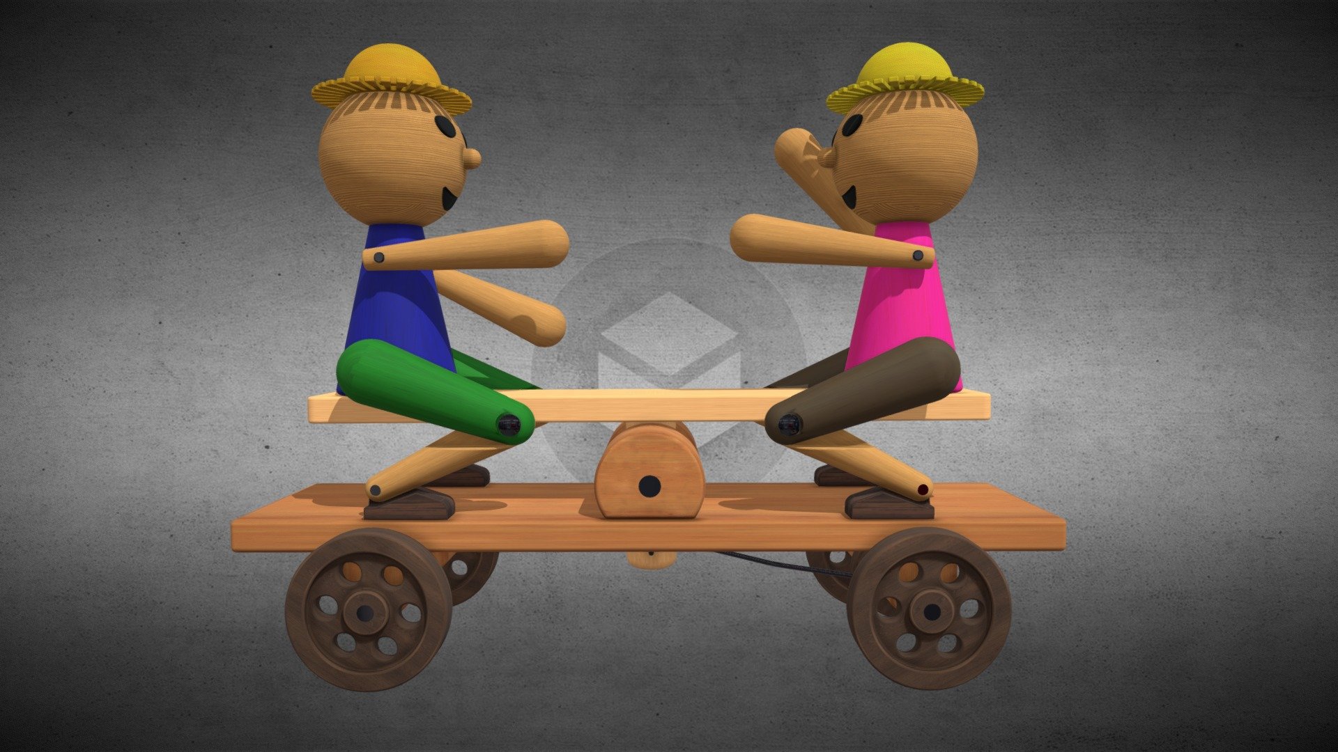 See-saw Pulling Wooden Toy