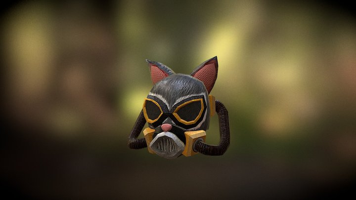 Cat Gas Mask 3D Model