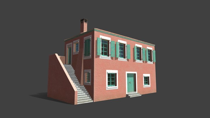 Partially Renovated Old House 3D Model