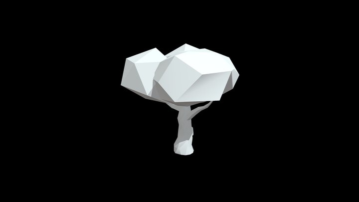 Geometric Style Normal Tree 3D Model