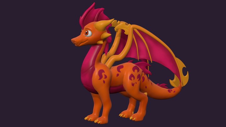 Ignita the Dragon 3D Model