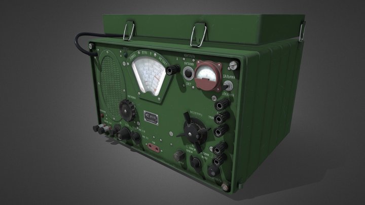 USSR military transistor radio VRP-60 3D Model