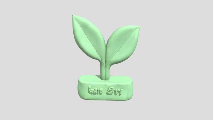 3D printable PlantCare app logo. Simple geometry