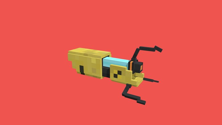Minecraft Prototype Portal Gun 3D Model