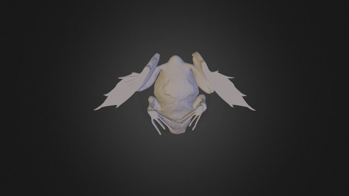 Frog with horns 3D Model