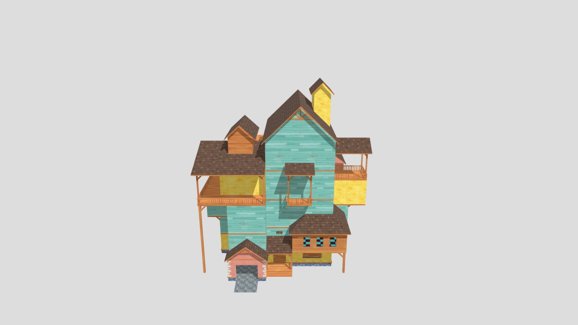 Hello Neighbor - Neighbor's House (Alpha 1) — Sketchfab embed 3D viewer