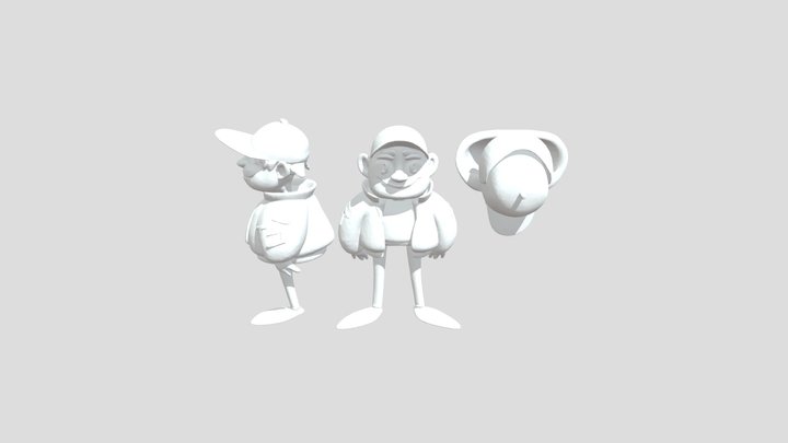 Baseball Cap Character Design 3D Model