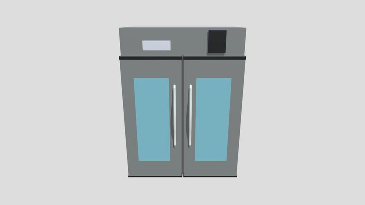 Blood Bank Refrigerator 3D Model