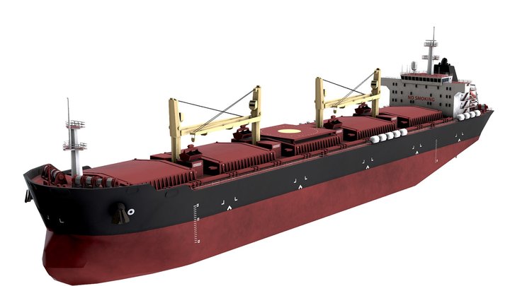 Bulk carriers lowpoly 3D Model