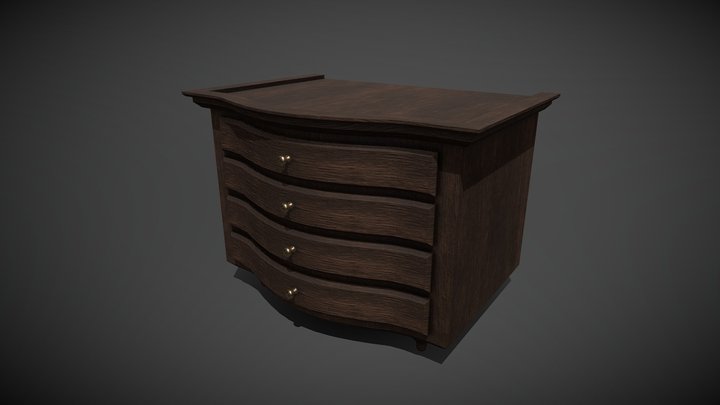 Victorian Chest of Drawer 3D Model