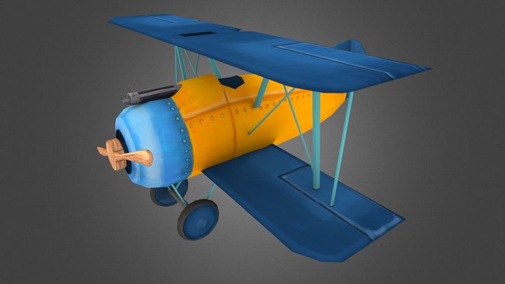 Plane Game Art 3D Model