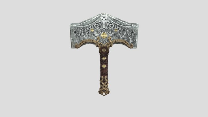 God of War- Ragnarök Thor's Mjolnir 3D Model