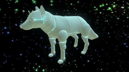 Sci-fi Fox 3D Model