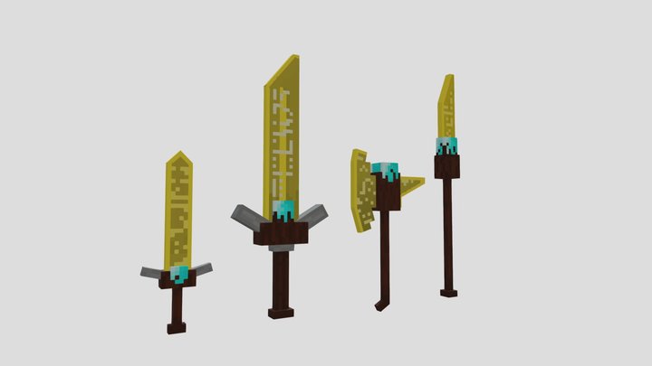 Witch Weapons Collections 3D Model