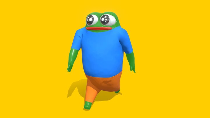 Peepo Rigged Cartoon Character 3D Model