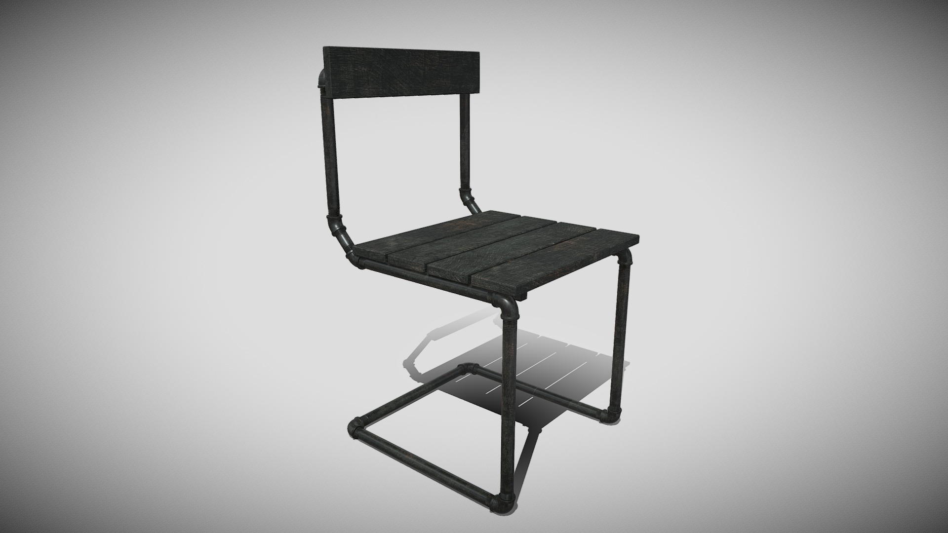 3D model Industrial Pipe Chair