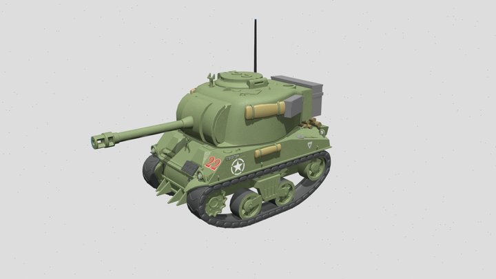 Toy Tank 3D Model