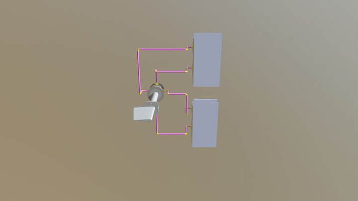 Ship Steering System Assembly 3D Model