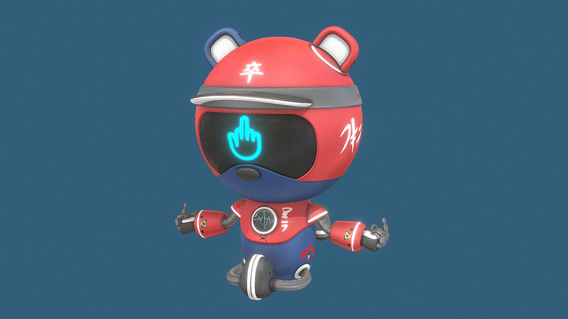 Cute AI Robotic Friend 3D Model - 3D model by ƚᴎɘbiɿT (@xtrident ...