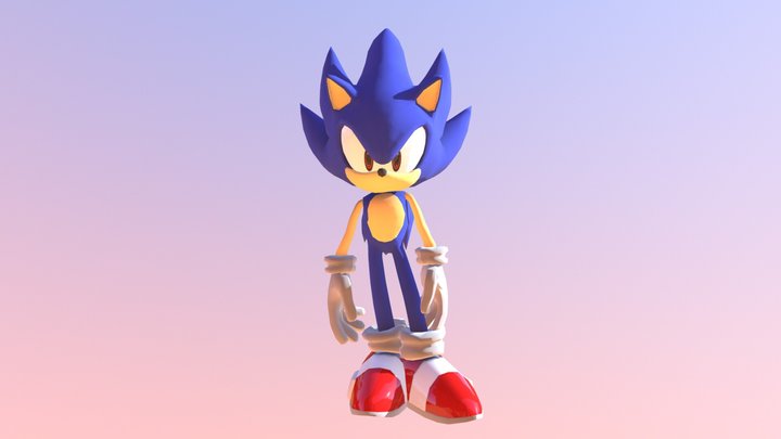 (blue) Super sonic jump 3D Model
