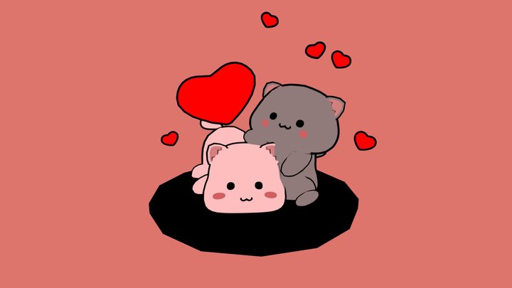 Cute Cat 3D Model