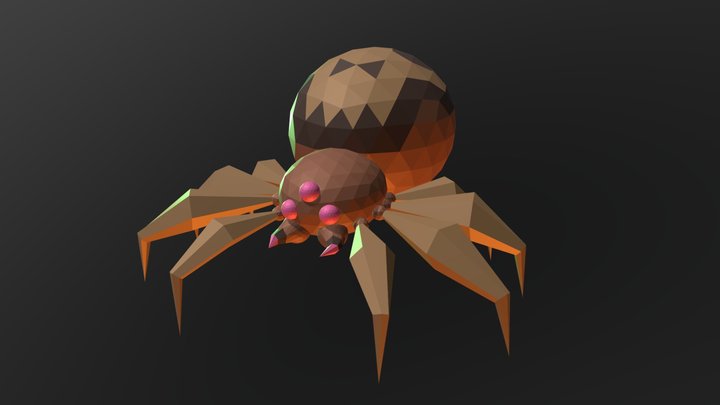 Low-Poly Spider 3D Model