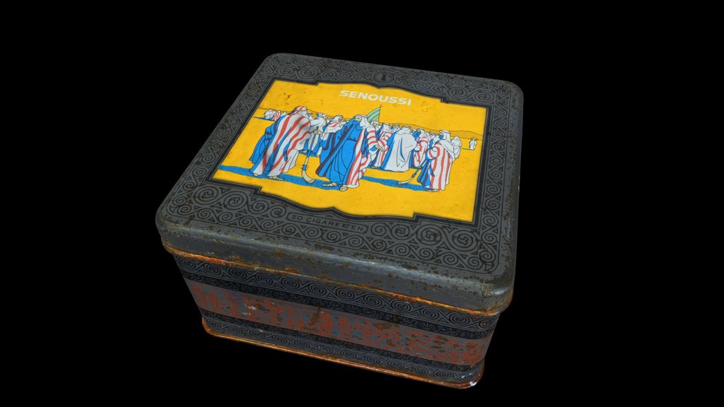 Vintage Senoussi Tin Cigarette Case