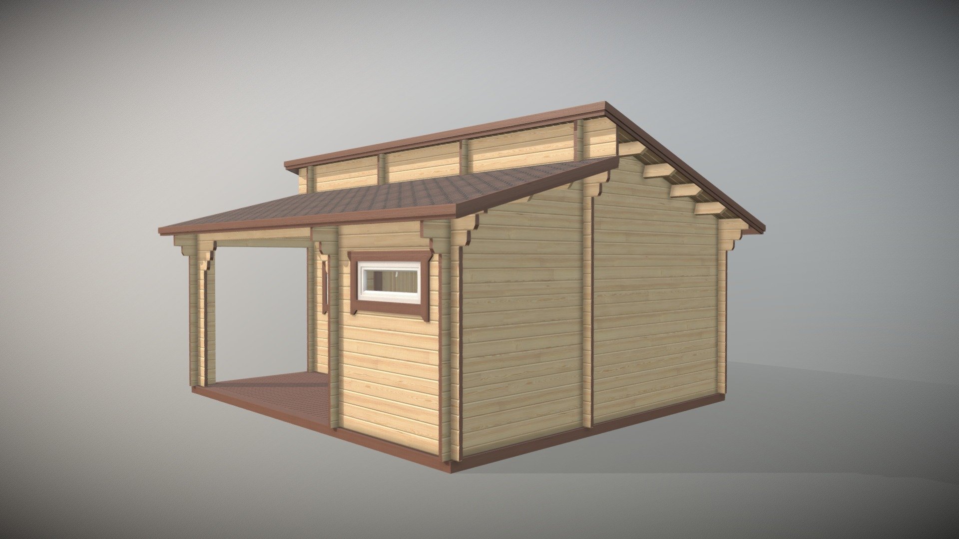 Дачный домик Низино - 3D model by Артем (@alyansles) [7d3cc08] - Sketchfab