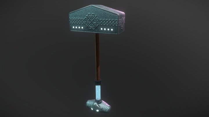 Sci-fi Mjölnir 3D Model
