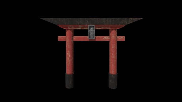 Japanese Period Edo Props - Torii Gate 3D Model