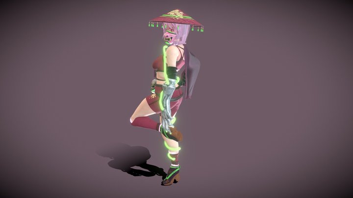 B2C2_Hubin_Shanna_CharaAdvArt_StyledPose 3D Model