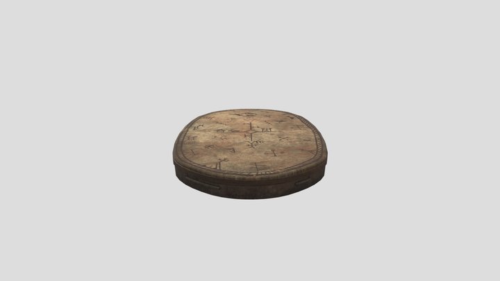 Historical Finnish Drum 3D Model