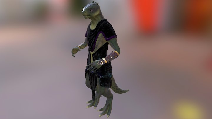 AS3_CharacterProduction Lizard Man 3D Model