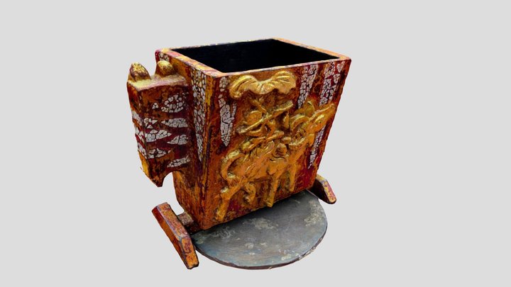 Traditional handmade lacquer vase 3D Model